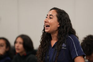 Stefanie Sagaro, Music Will Teacher at the Academy of International Education Charter (AIE) School in Miami.